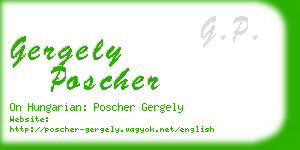 gergely poscher business card